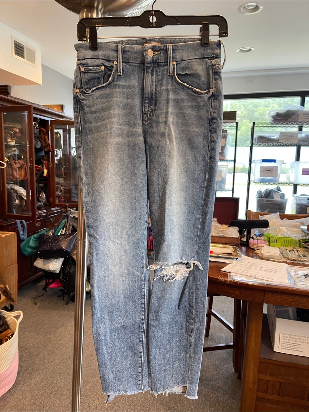 MOTHER The Looker Skinny Jeans Size 29 Grooving Light Blue Mid Rise